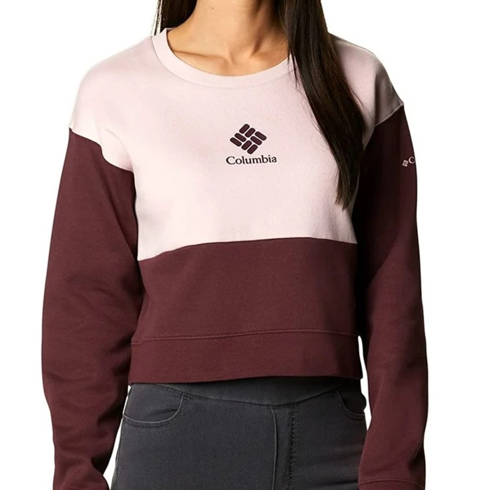 🐚🪼 2/15$ TOPS 🪼🐚 
Columbia Women's Two-Tone Sweatshirt - Purple and White